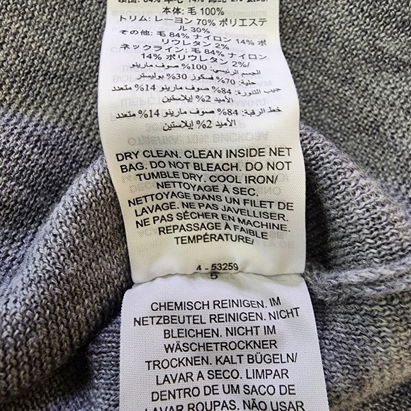 Tory Burch Size S P Gray Sweater with Button Detail 100% Merino Wool - Picture 5 of 10